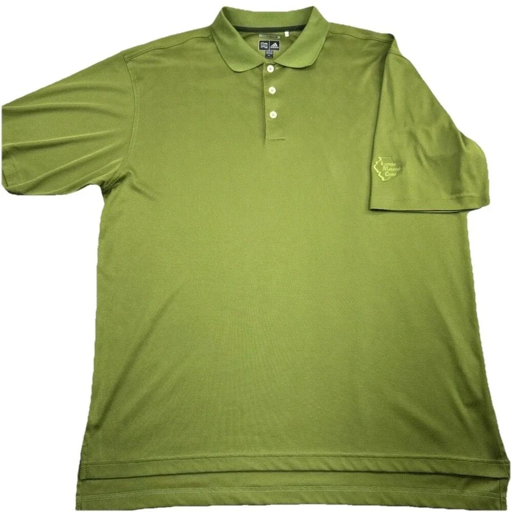 Adidas Golf Climacool Polo Shirt Men’s XL Red Lime Green Set Embroidered - Picture 9 of 13